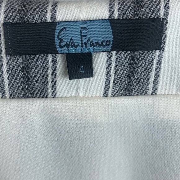 NWT Eva Franco Caroline dress in black and white stripes - Picture 7 of 9